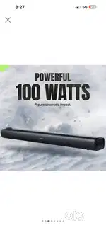 MIVI SOUND BAR 100 watts neat condition 1 year old