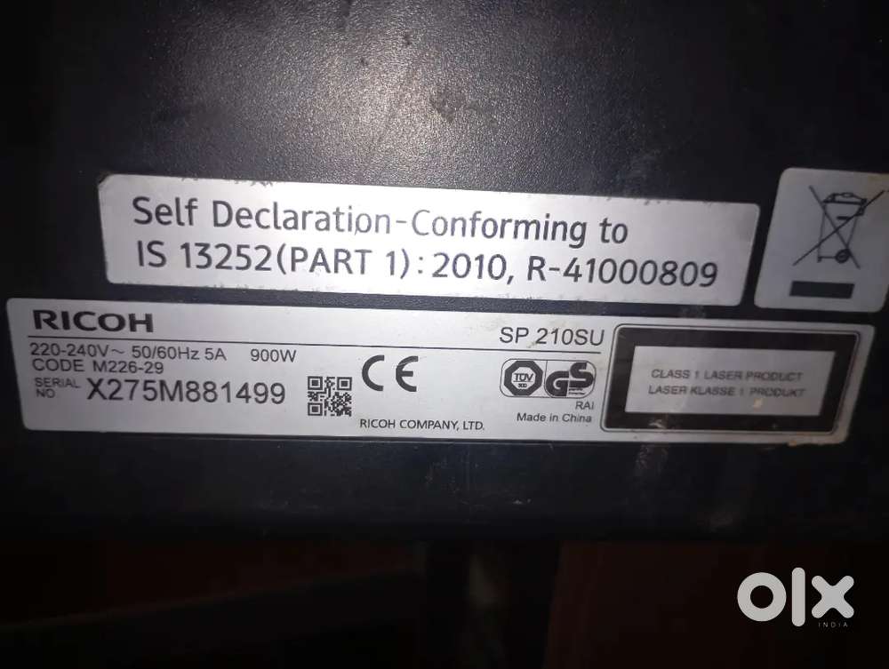 Sp 210 laser printer