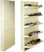 Brown shoes rack