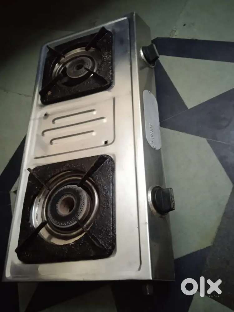 Laxmi double burner gas stove stainless