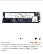 (New) Intel Optane Memory H20 with SSD Solid State Storage 32+512 GB