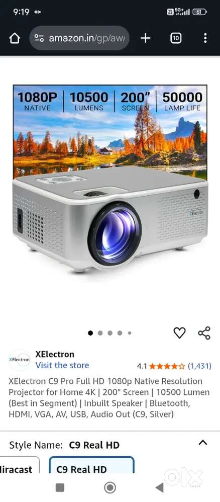 Excellent condition projector