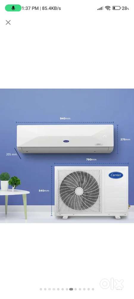 Carrier AC, 2025 Model, 1.5 Ton 3 Star