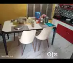 6 sitter Dinning table with 4 chair, free delivery within Kolkata.