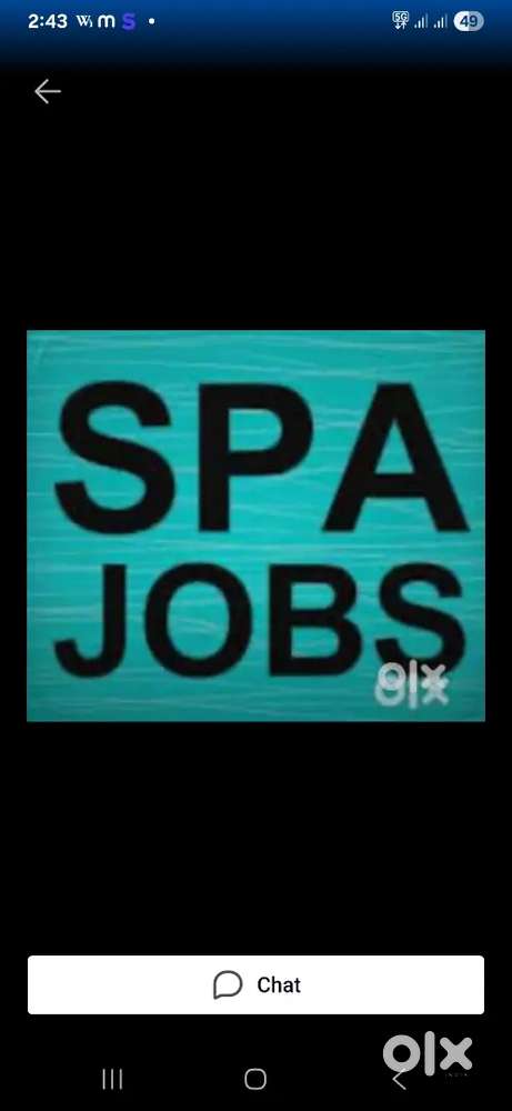 For boys & girl both spa therapist  and massage  jobs