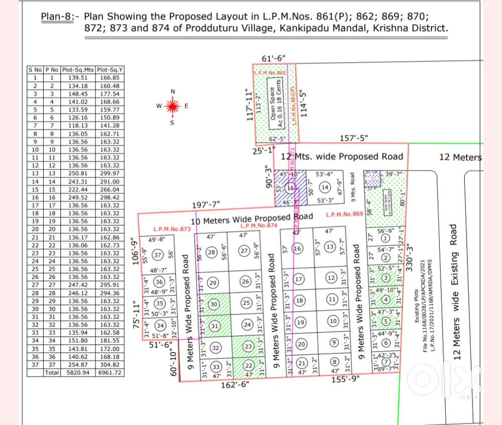 కంకిపాడు, Bundar road 0.5km దూరంలో CRDA plots