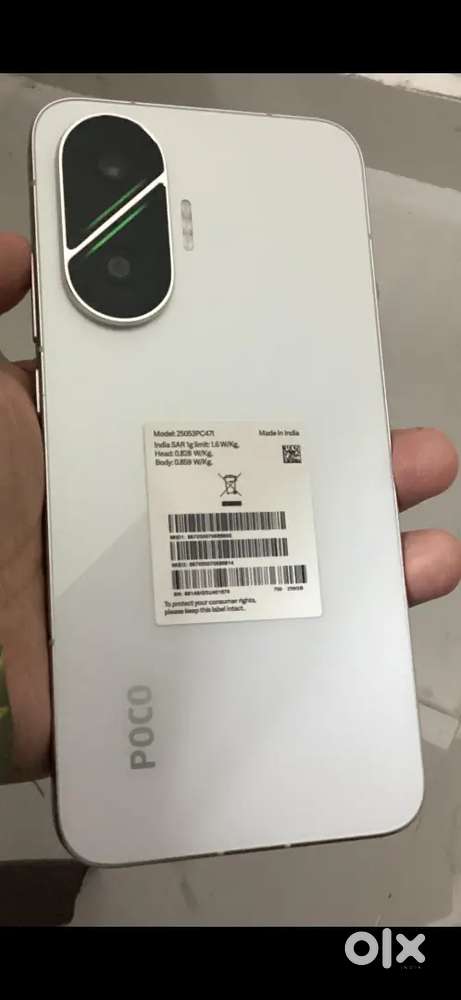 POCOF7 256GB White 2months box charger plastic wrapping tak bhi sabh h