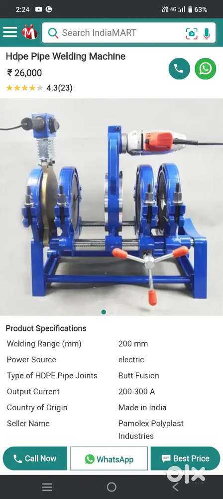 HDPE PIPE JOINTING MACHINE