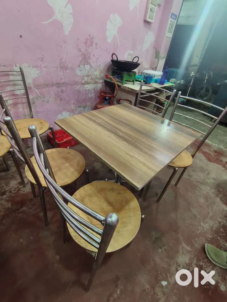 10nos stainless chair and 5nos Table