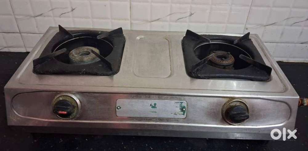 Gas stove 2 Burners with new regulator and ISI marked new pipe