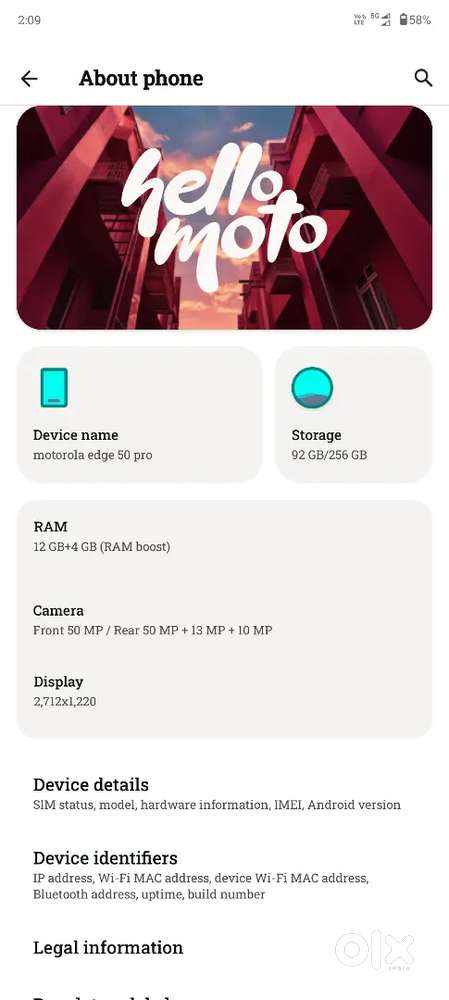 Motorola edge 50 pro 12/256