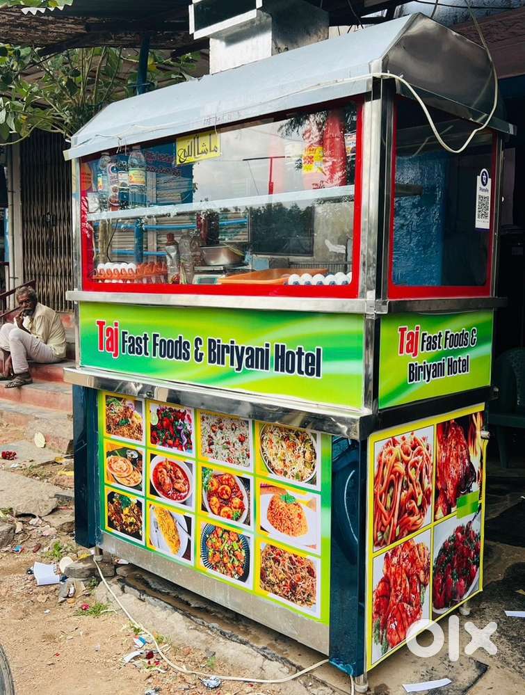 Chinese steel glass Counter stand 2 burnals