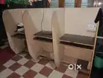 Desktop table compartment with electrical connection