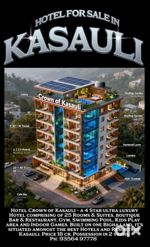 4 Star Hotel at Kasauli for Sale at low price