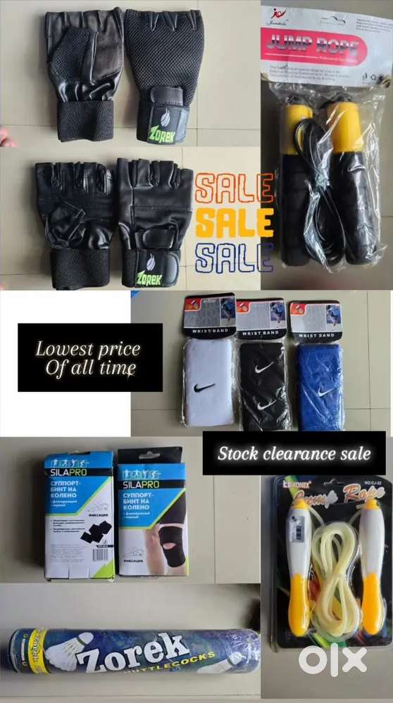 Stock Clearance Sale on All Sports Items.