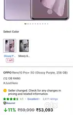 Oppo Reno 10 pro plus 12-256
