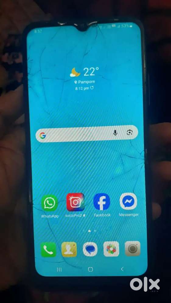 Samsung A22 5g display Crack hai but working ok hai