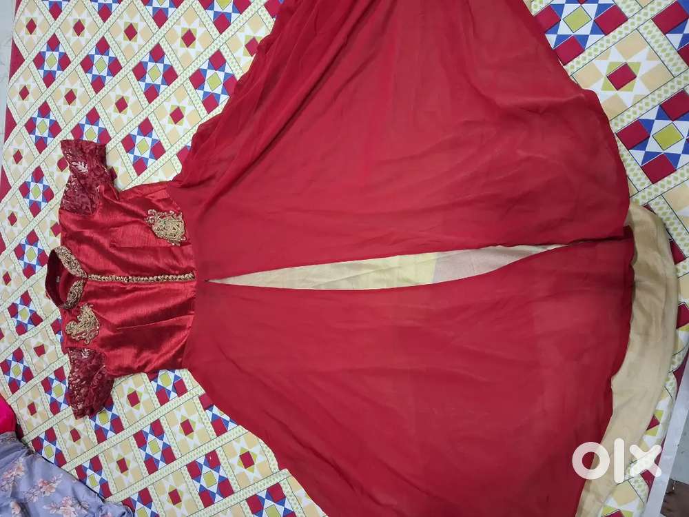 Designer Style Georgette Gown with Gold Embroidery