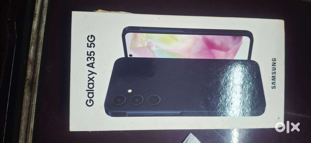 Samsung a35 original box available with warranty very lightly used