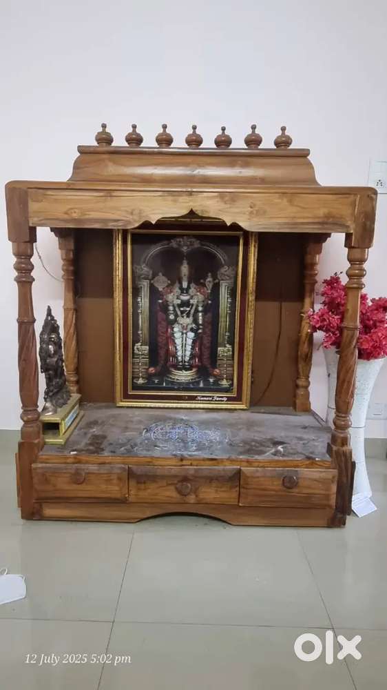 Pooja mandir pure teek wood