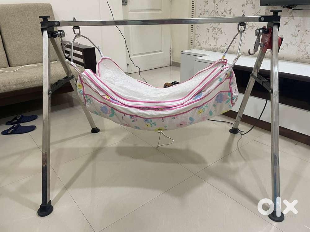 TinyTyke -Used Automatic Baby Cradle Square Pipe - Fully Foldable