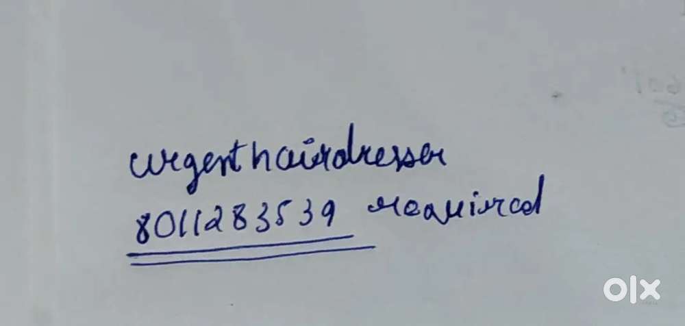 Urgently required hairdresser