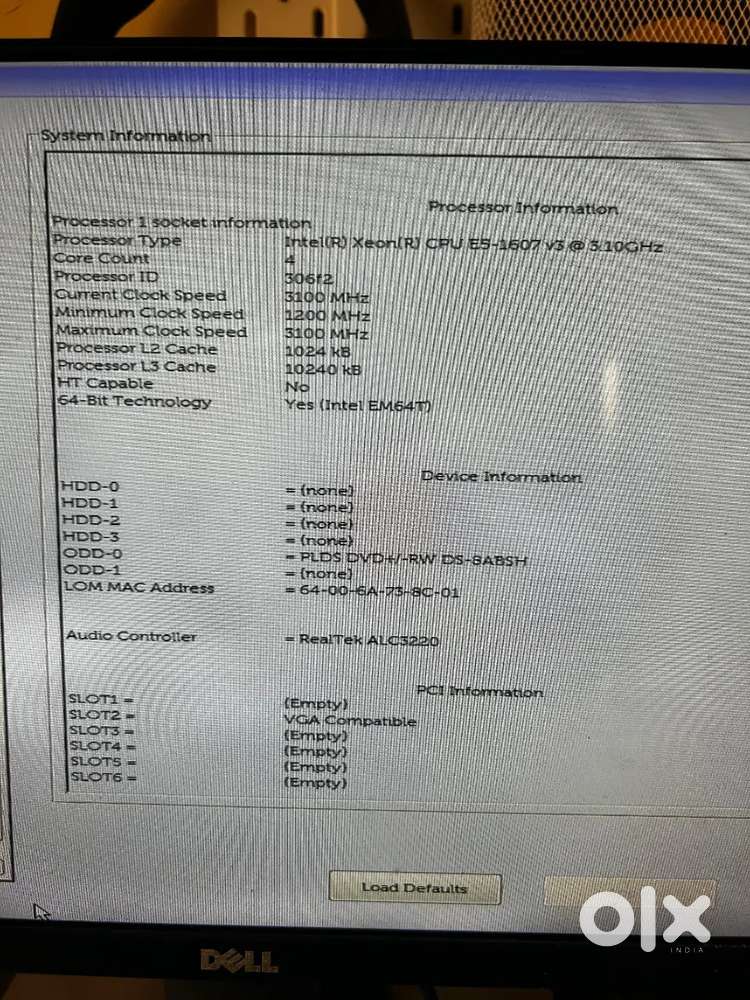 Intel xeon CPU ES-1607 V3 3.10 GHz