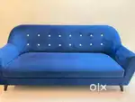 Rebecca Velvet 3+2 Seater Sofa's in Blue Colour