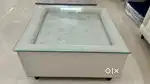 3'x3' Center Table- Off-white with Glass-top