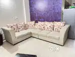 6-Seater L-Shaped Sofa with Cushions – Excellent Condition!