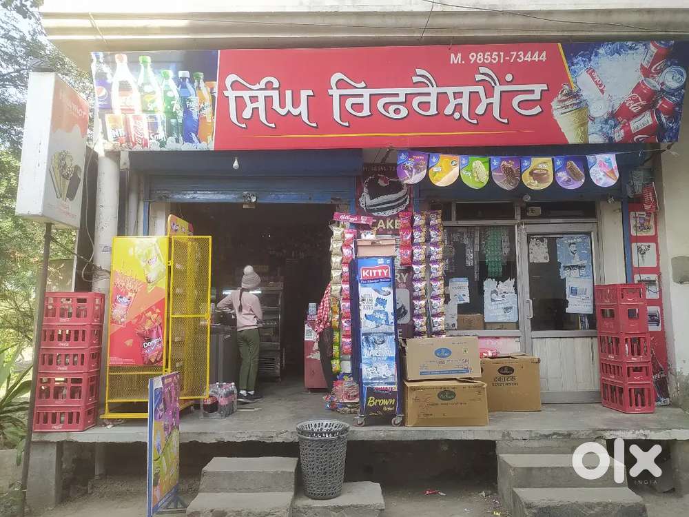 Display counter, ,d fridge, counter