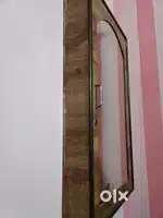 Wooden mirror storage cabinet