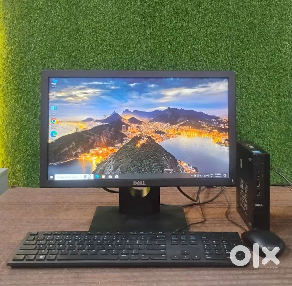 DELL TINY COMPUTER SETUP,8GB RAM,500GB STORAGE,MONITOR,KEYBOARD, MOUSE