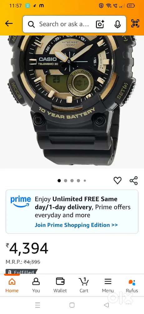 Casio youth combination watch