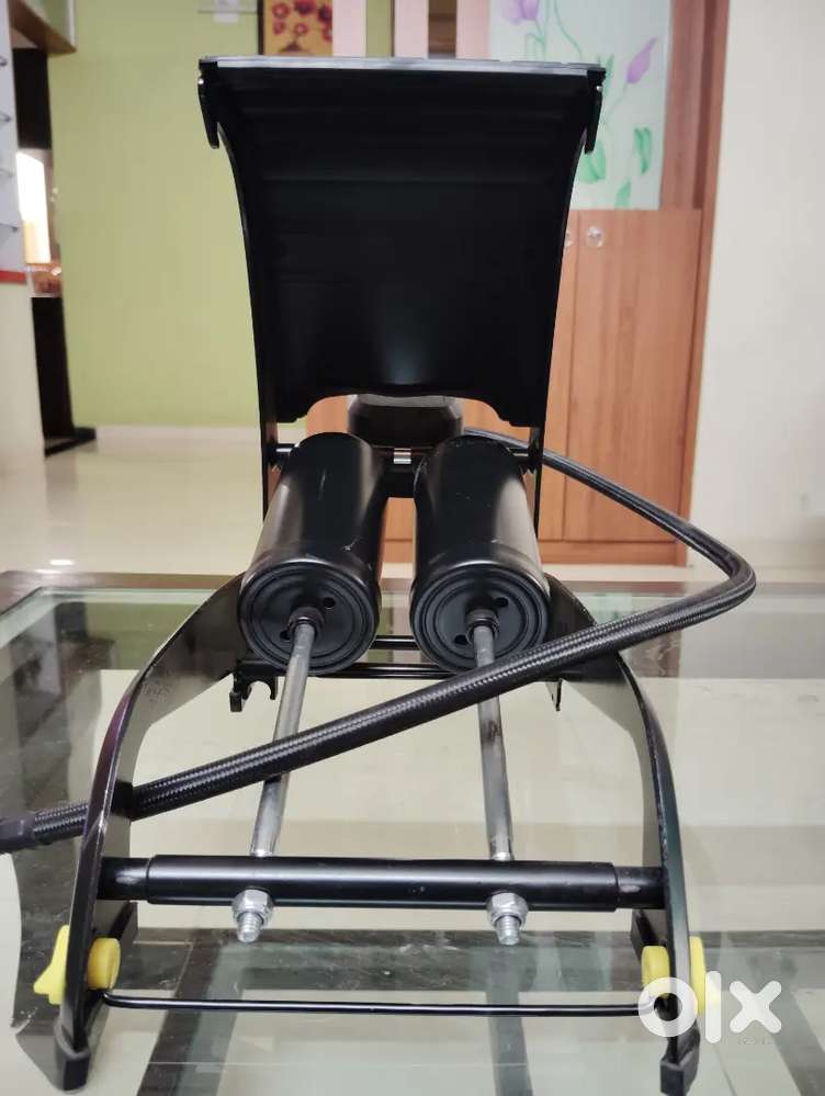 Double barrel foot pump for cars, bike, balls, trucks