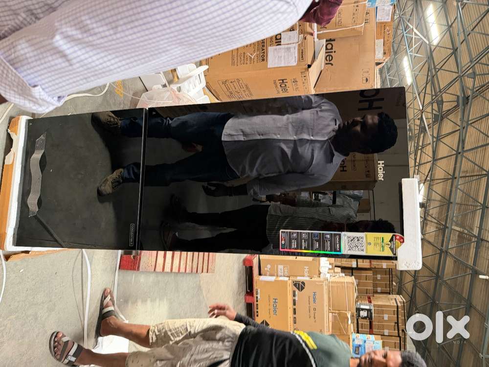 Haier HRB-2872PKG 237ltr bottom mount refrigerator black glass