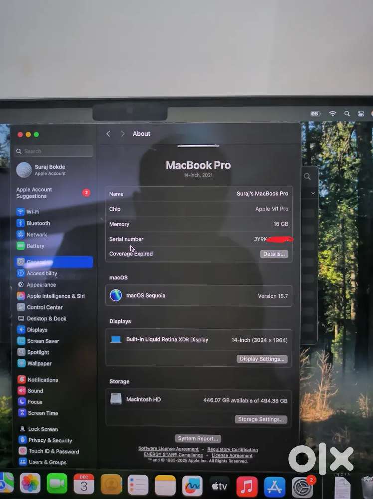 Macbook M1 pro  14 inch