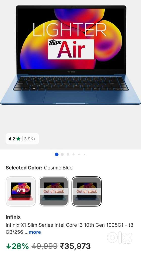 Infinix X1 Slim Series laptop