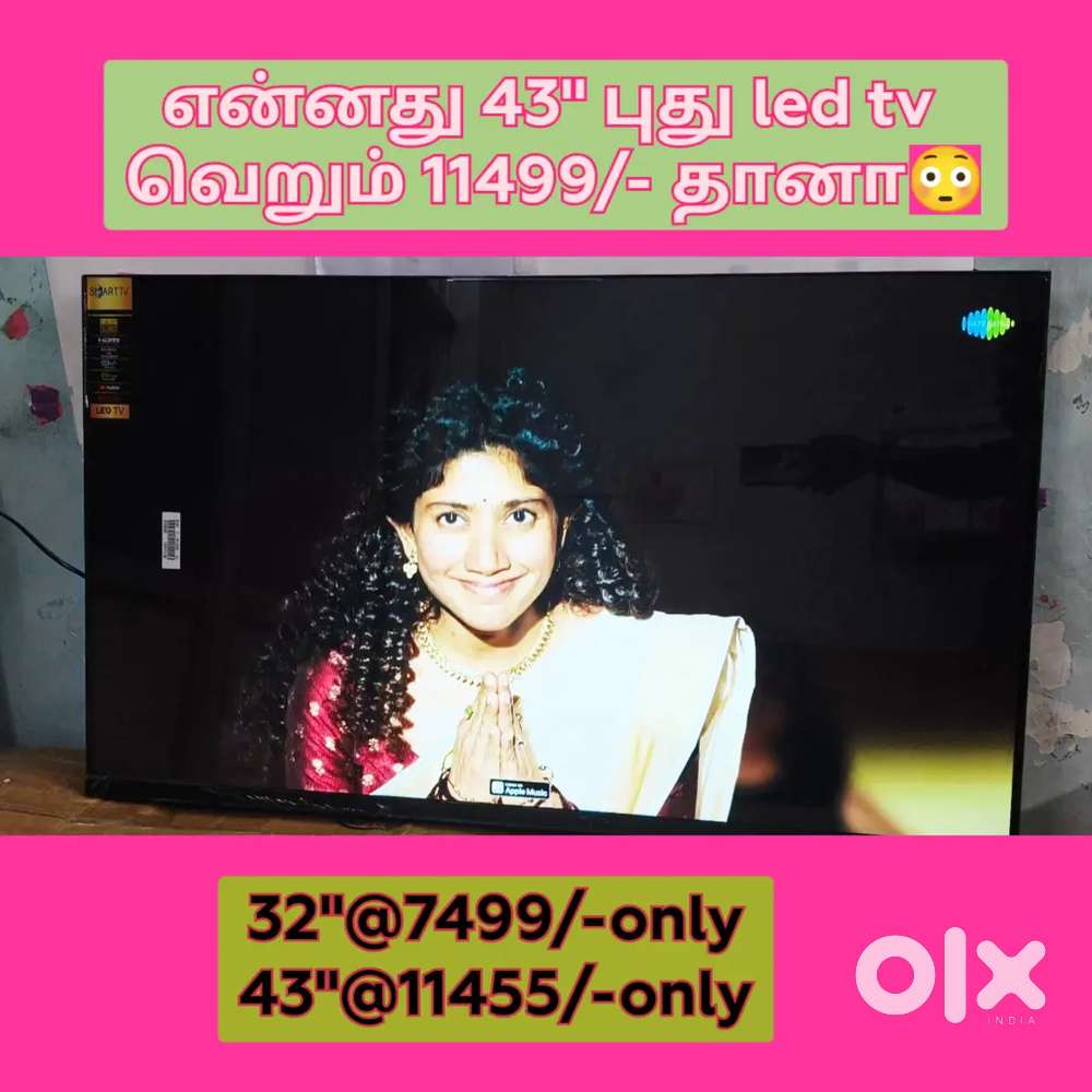 43 UHD smart Android frameless led tv just 11222 onwards call now @