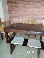Dining Table with 4 chairs and bench