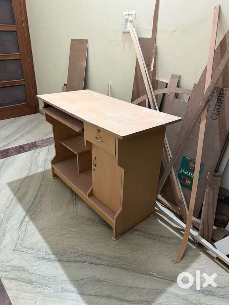 Computer table and double beds