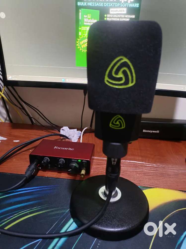Condenser mic and audio interface