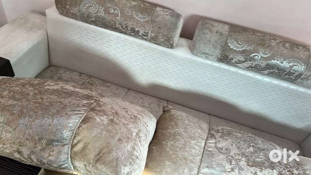 Sofa set with tea table and dining table
