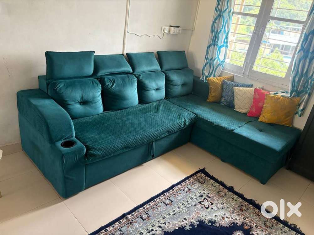 L Shape premium sofa with bed and storage
