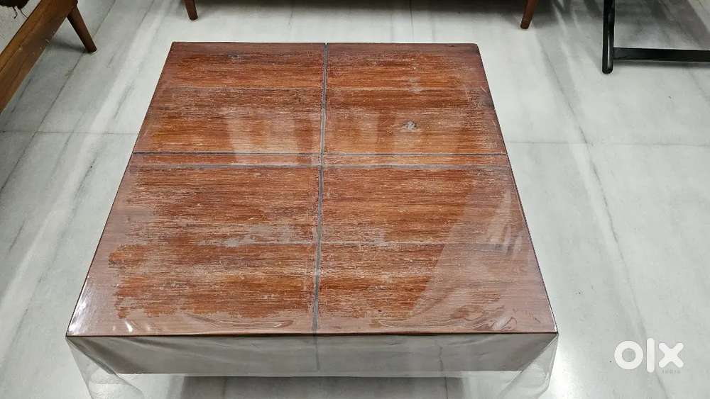 Wooden Sofa and Teapoy for sale