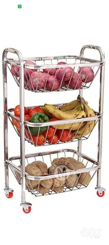 Metal vegetable trolley