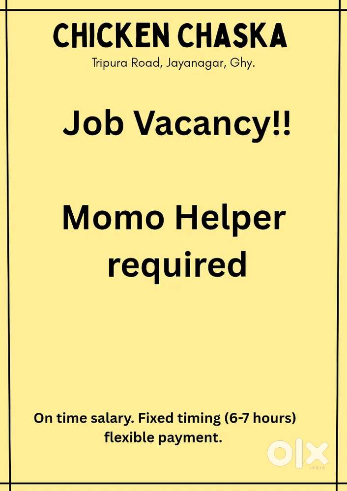 Momo Making helper Required