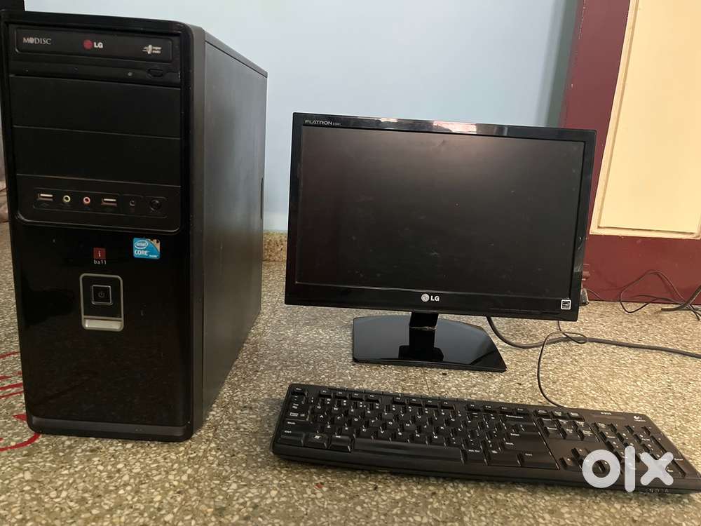 LG Monitor + Intel Core i3 CPU + Logitech Keyboard