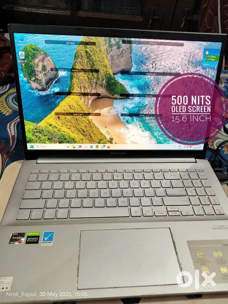 Asus OLED rtx 3050 Ryzen 5600h 1 yr warranty gaming laptop