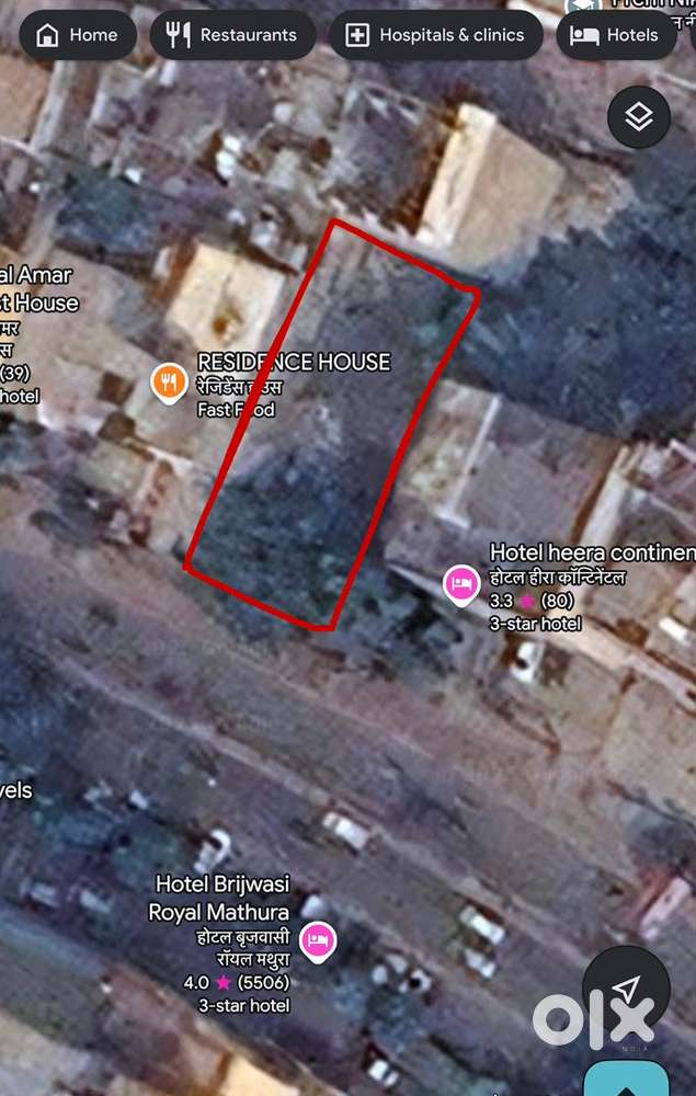 Plot for Sale In Front of 3 Star Hotel Brijwasi Royal